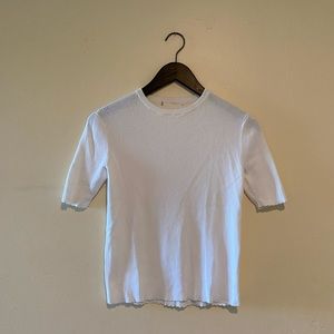 White 90s ribbed shirt